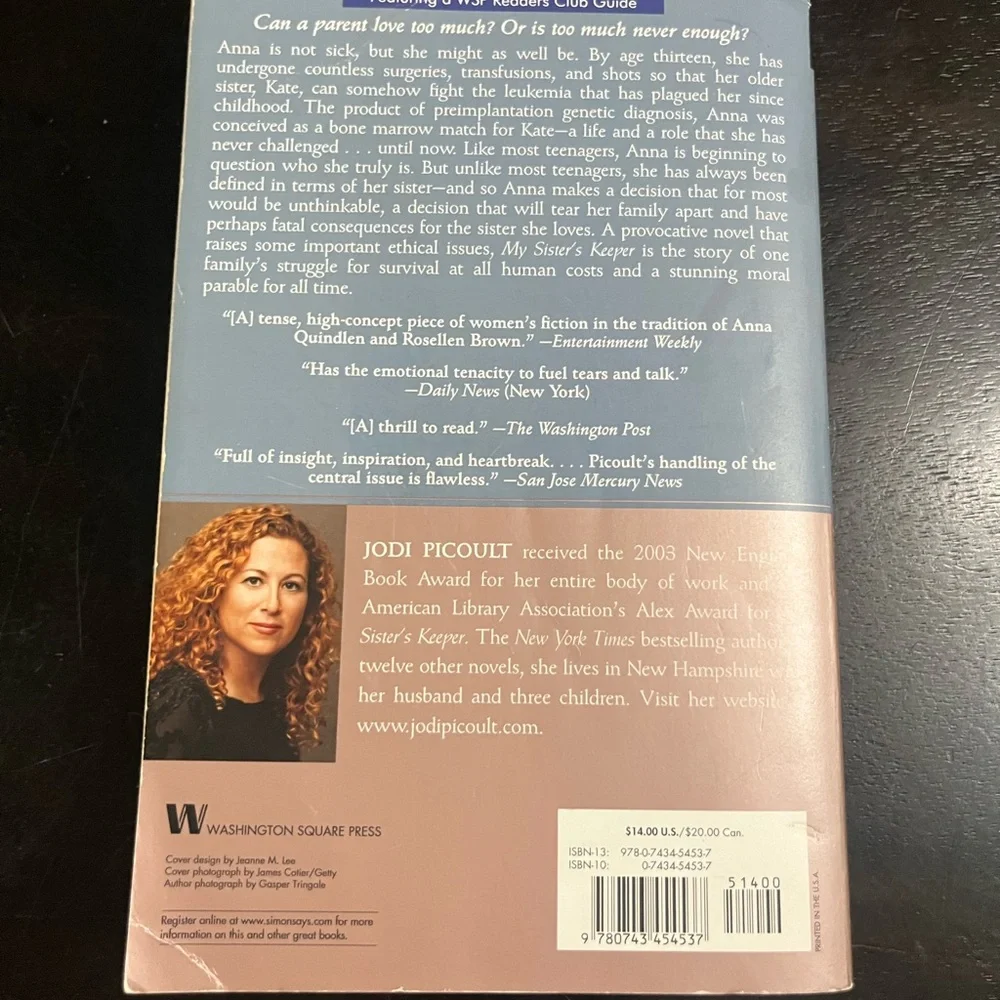 My sisters keeper by Jodi Picoult book - Picture 2 of 2